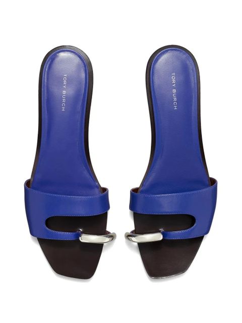 Tory Burch leather slides - Blue - zdjęcie produktu nr 2