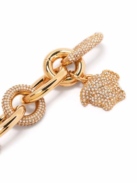 Versace Medusa crystal chain bracelet - Gold