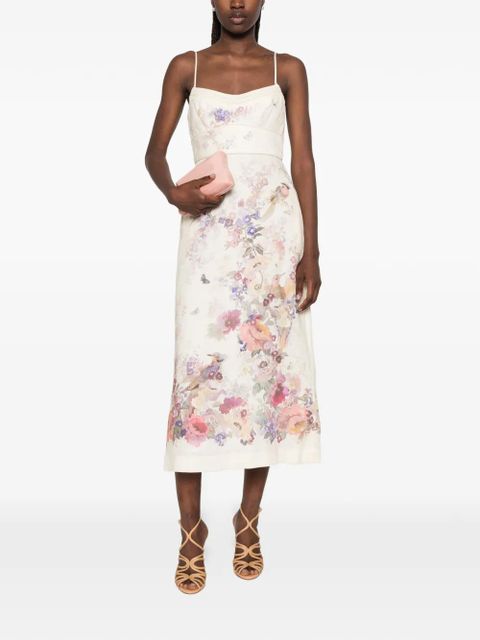 ZIMMERMANN floral-print midi dress - Neutrals - zdjęcie produktu nr 2