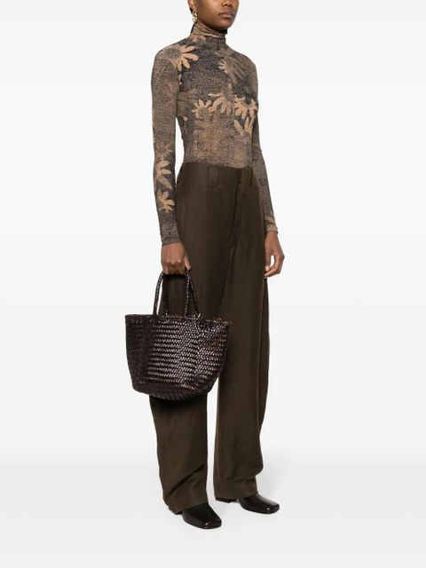 DRAGON DIFFUSION small Grace Basket tote bag - Brown - zdjęcie produktu nr 2