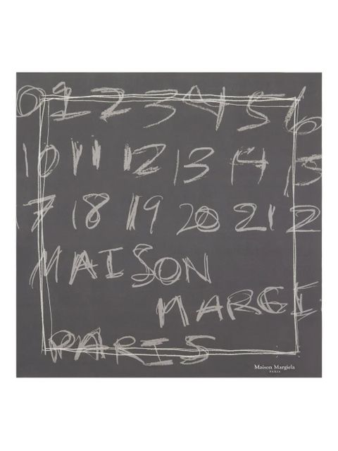 Maison Margiela numbers-print neckerchief - Grey - zdjęcie produktu nr 1