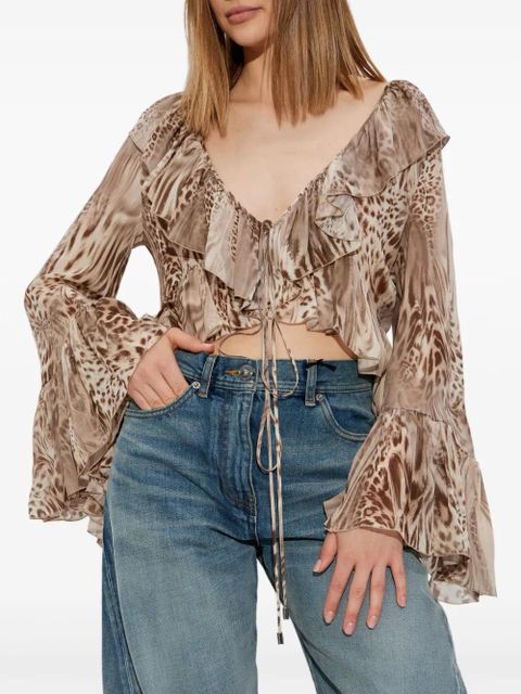 Blumarine printed chiffon blouse - Neutrals