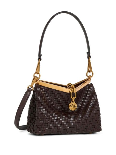 ETRO small Vela woven shoulder bag - Brown