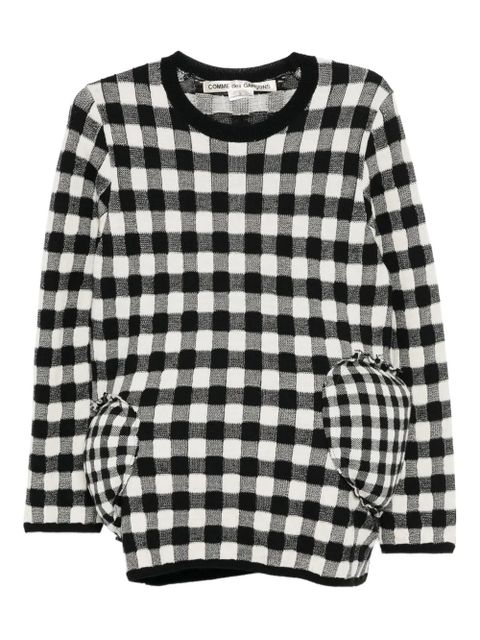 Comme Des Garçons checked jumper - Black - zdjęcie produktu nr 1