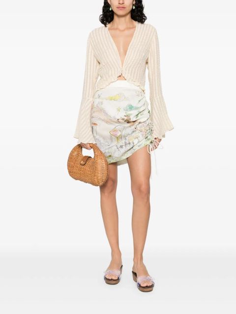 ALEMAIS linen draped skirt - Neutrals - zdjęcie produktu nr 2