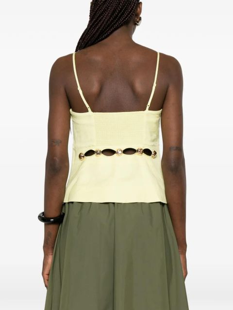 Simkhai cut-out embellished top - Yellow