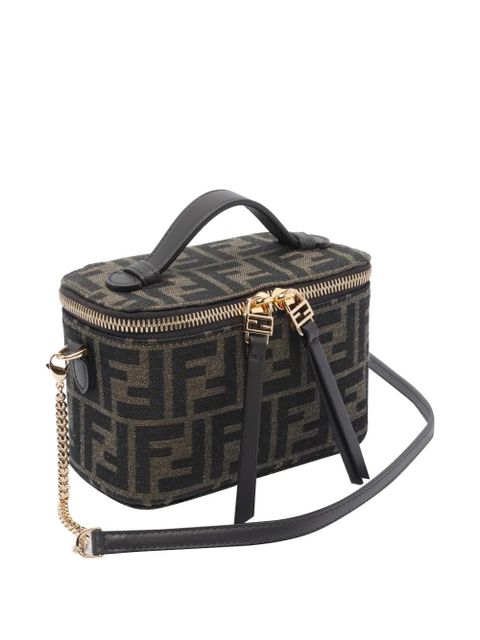 FENDI Vanity FF jacquard mini bag - Black