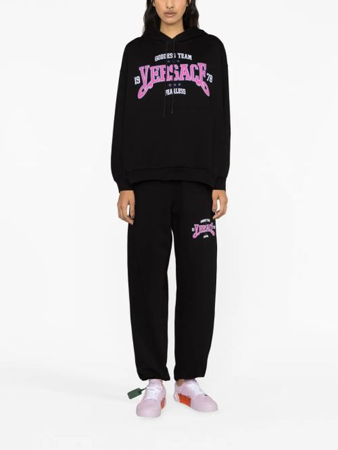 Versace logo-print cotton hoodie - Black - zdjęcie produktu nr 2