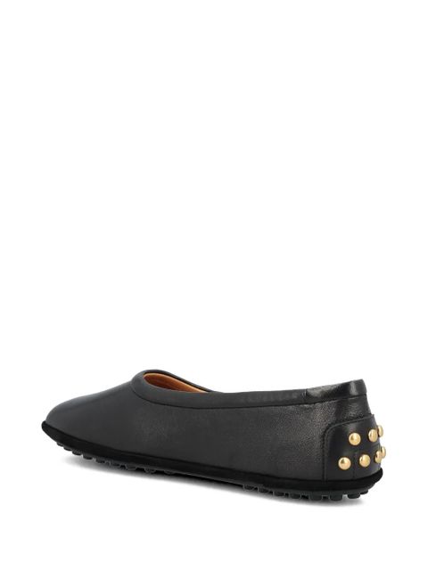 Tod's studded-detail ballet flats - Black