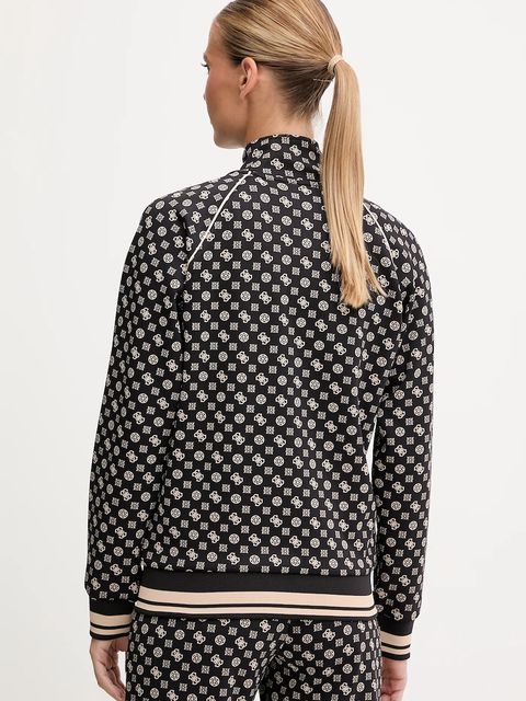 Guess bluza AGGIE damska kolor czarny wzorzysta V5YQ03 KB212