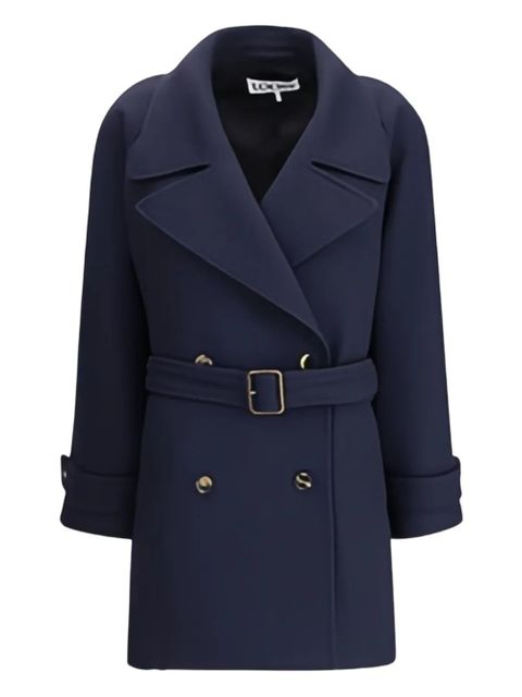 LOEWE button belt double breasted peacoat - Blue - zdjęcie produktu nr 1