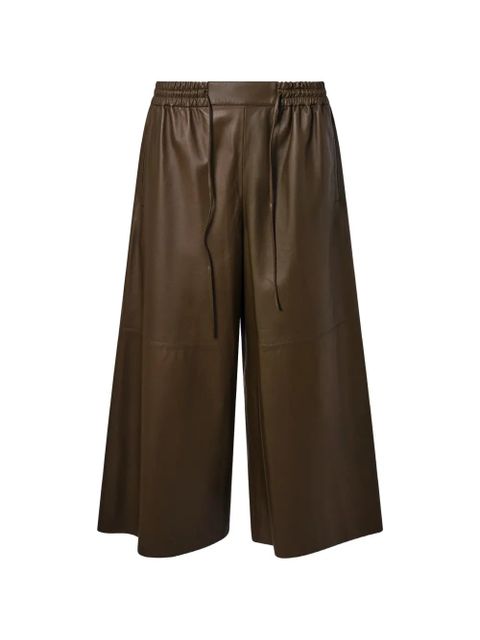 Yves Salomon elasticated drawstring culottes - Brown - zdjęcie produktu nr 1