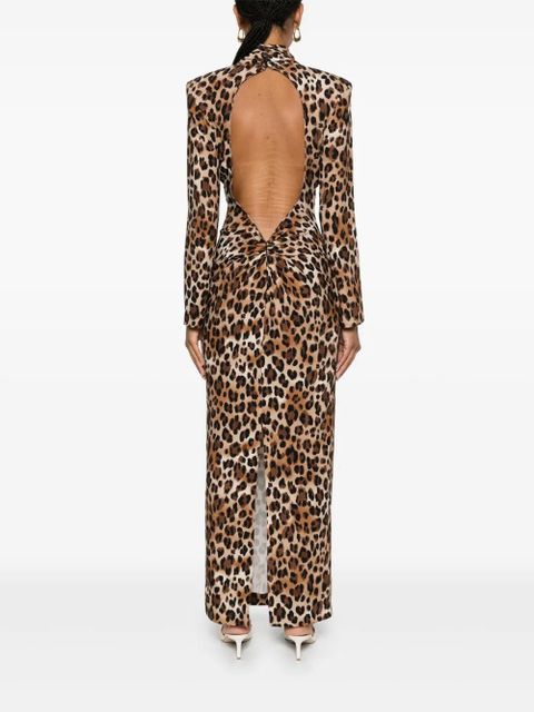 Rowen Rose leopard-print maxi dress - Brown