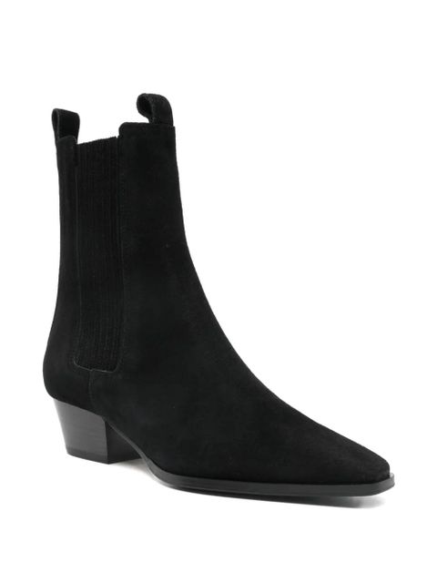 Aeyde 40mm Agata suede boots - Black