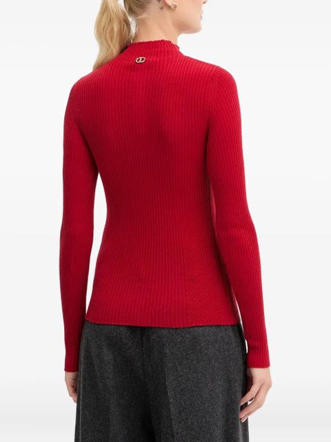 TWINSET ribbed turtleneck sweater - Red