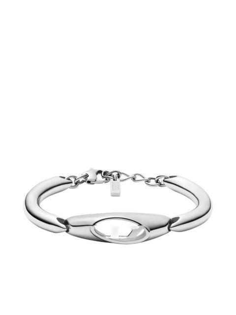 Diesel cutout oval logo bracelet - Silver