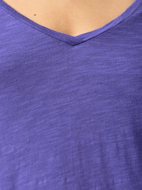 American Vintage Jacksonville long-sleeved V-neck T-shirt - Purple