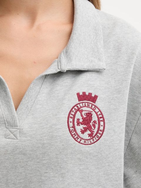 Tommy Hilfiger bluza damska kolor szary z aplikacją UW0UW06078