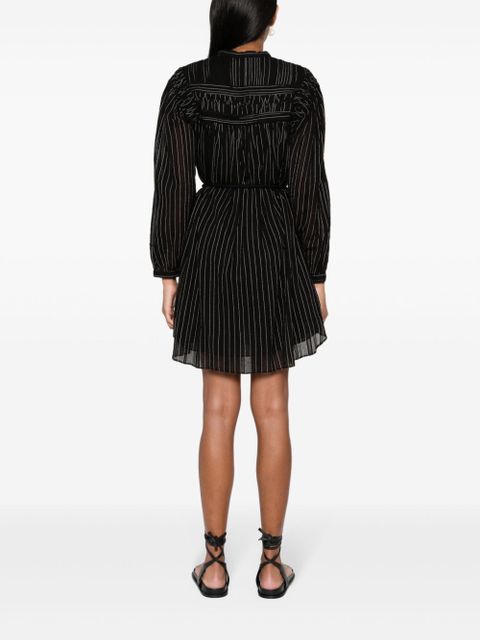 MARANT ÉTOILE Leozi striped voile mini dress - Black