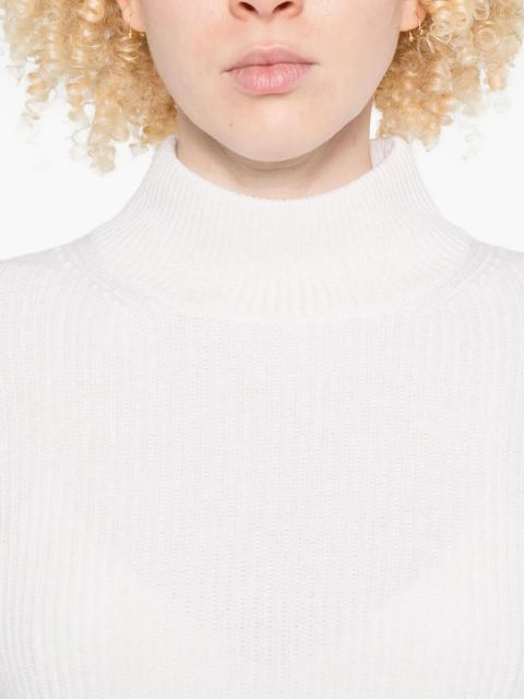 Max Mara ribbed mock-neck sweater - White