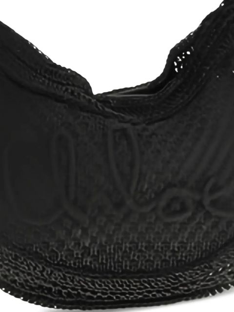 Chloé Summer Banana raffia logo mini bag - Black