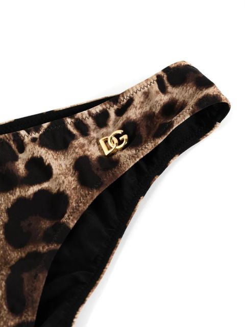 Dolce & Gabbana leopard-print bikini bottoms - Black - zdjęcie produktu nr 2