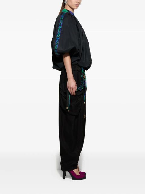 PUCCI mandarin-neck embroidered blouse - Black - zdjęcie produktu nr 2