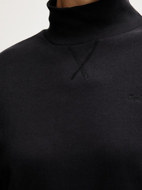 Pepe Jeans bluza damska kolor czarny gładka PL5800007