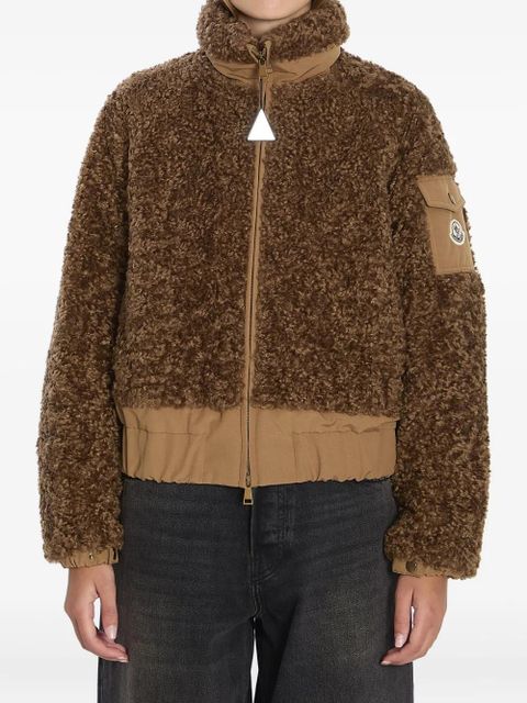 Moncler Coligny teddy-effect fleece jacket - Brown - zdjęcie produktu nr 1