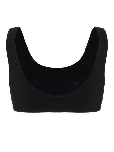 Jil Sander logo-print bikini top - Black