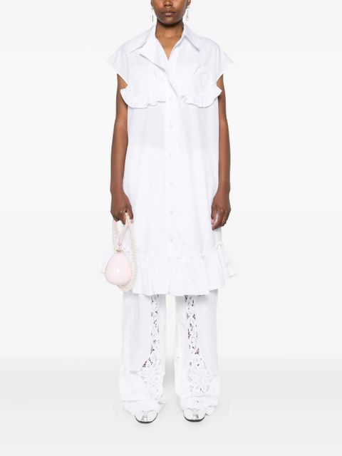 Simone Rocha ruffled-details sleeveless blouse - White