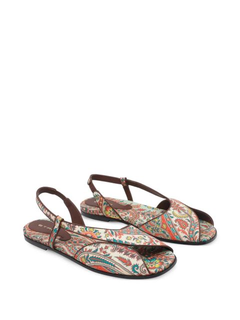 ETRO paisley printed sandals - Neutrals
