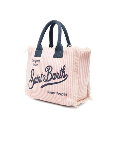 MC2 Saint Barth Vanity striped frayed tote bag - Pink - zdjęcie produktu nr 2
