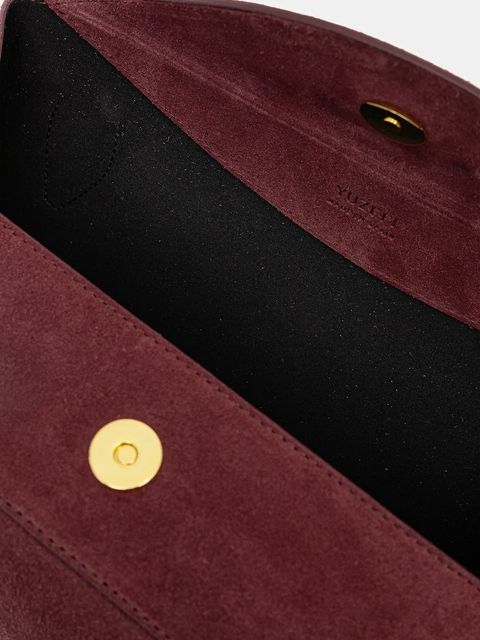 Yuzefi torebka zamszowa OYSTER kolor bordowy YUZCO-HB-OYSB-S024