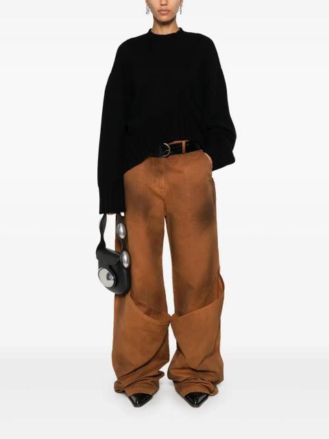 The Attico cotton trousers - Brown