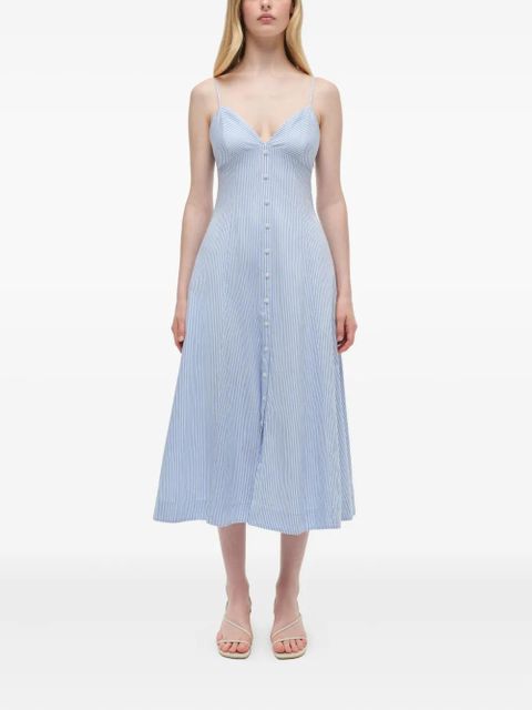Simkhai Honor button-front midi dress - Blue - zdjęcie produktu nr 2