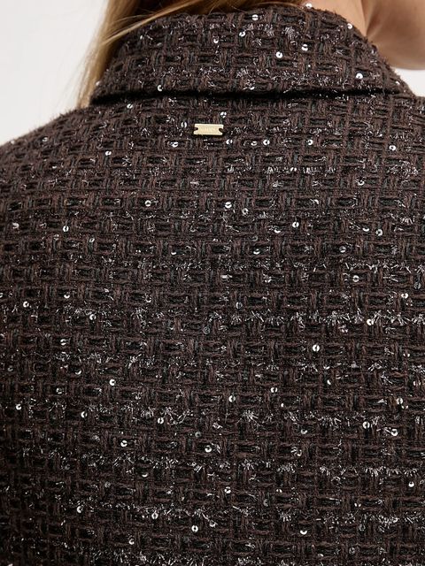 Gaudi marynarka z wełną kolor brązowy jednorzędowa gładka 521FD35003