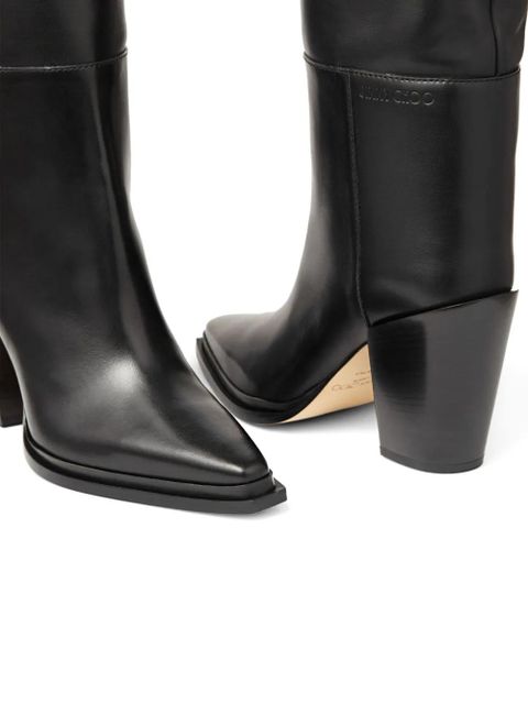 Jimmy Choo Cece 80mm pointed-toe boots - Black