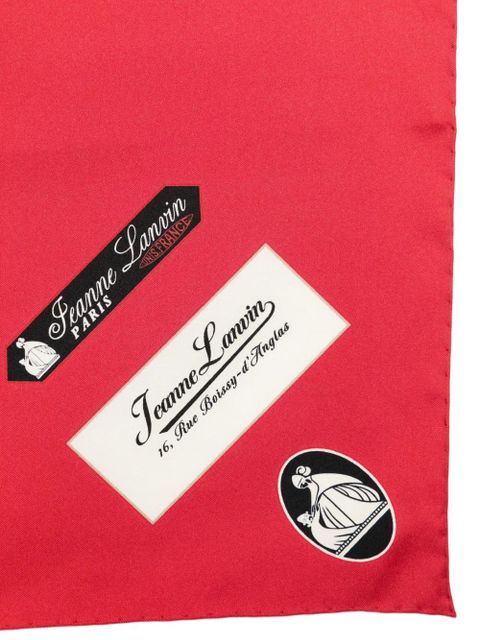 Lanvin graphic-print scarf - Red