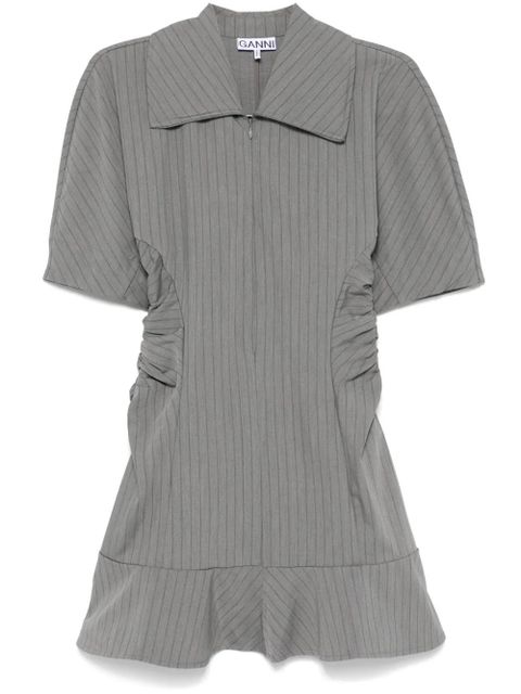 GANNI striped mini dress - Grey - zdjęcie produktu nr 1