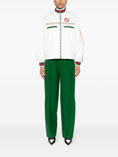 Gucci Web-stripe technical-jersey jacket - White