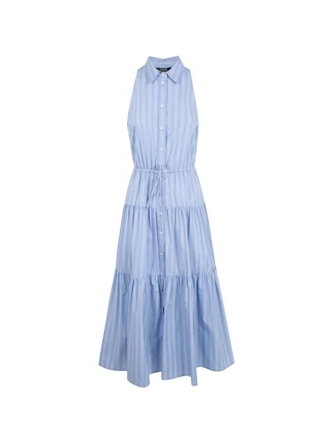 Lauren Ralph Lauren striped tiered dress - Blue - zdjęcie produktu nr 1