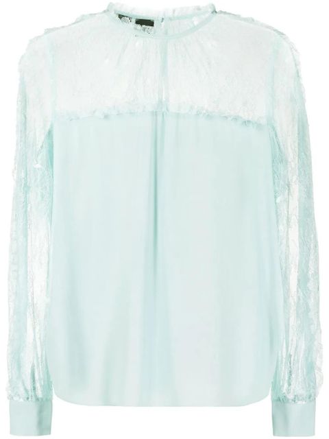 PINKO lace-panel blouse - Green - zdjęcie produktu nr 1