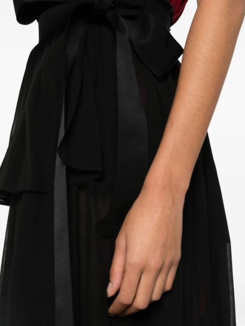 Lanvin tiered-bow trousers - Black