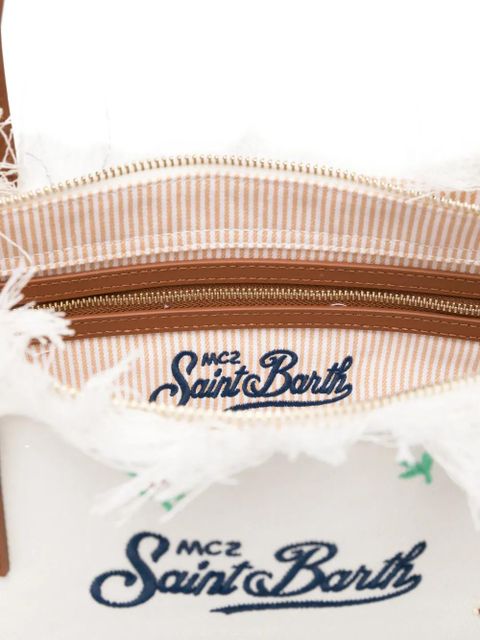 MC2 Saint Barth medium City floral-embroidered tote bag - White