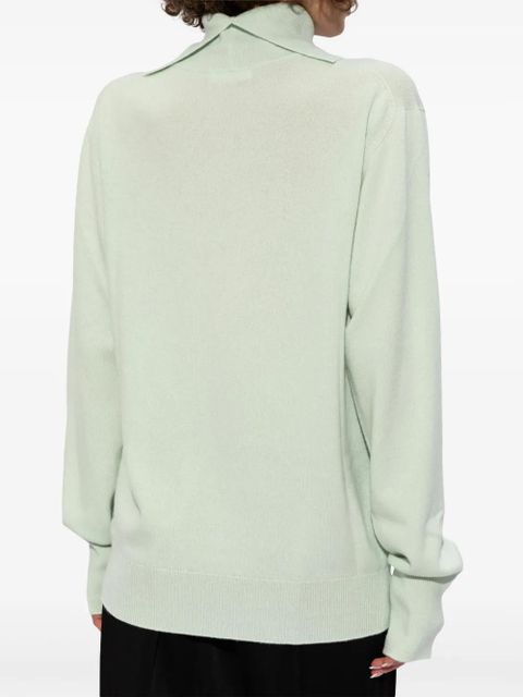 Jil Sander roll-neck fine-knit jumper - Green