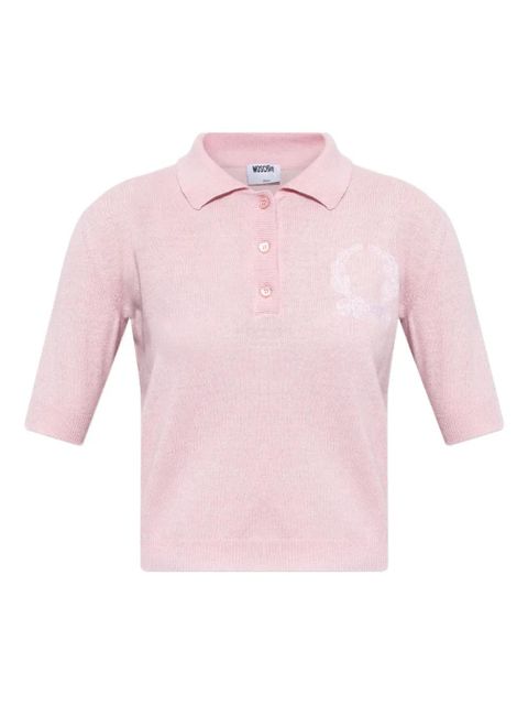 Moschino logo-embroidered polo shirt - Pink - zdjęcie produktu nr 1