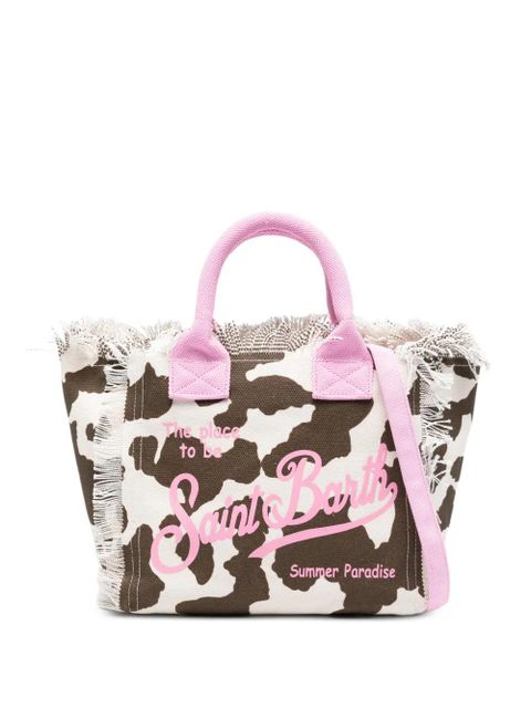 MC2 Saint Barth fringed cow print bag - Neutrals - zdjęcie produktu nr 1
