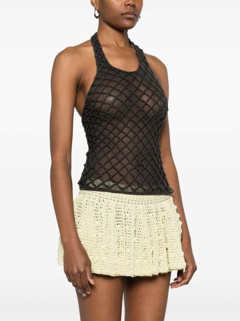 Isa Boulder halterneck top - Grey