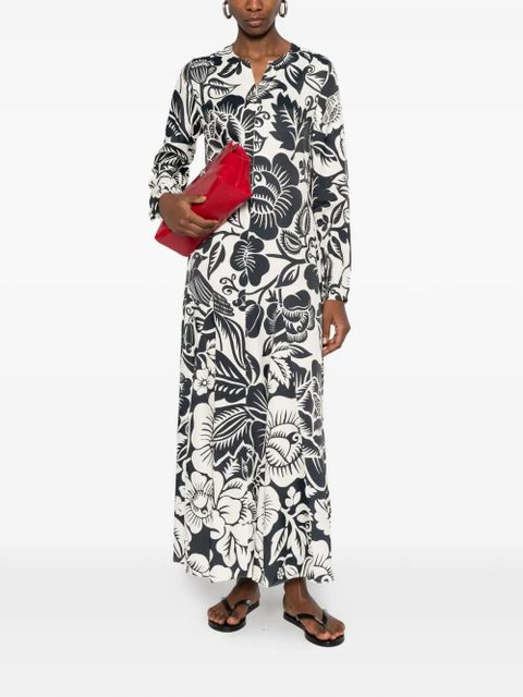 FARM Rio floral-print zip dress - White - zdjęcie produktu nr 2